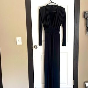 Black slit side dress.